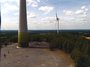 Blick von der Aussichtsplattform Richtung Westen mit Kohlekraftwerk Ibbenbüren