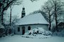Ehemalige Kirche der Eversburg in Osnabrück Stadtteil Eversburg im Winter